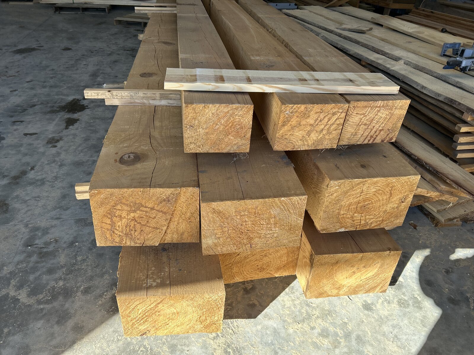 Stacked lumber and timber products